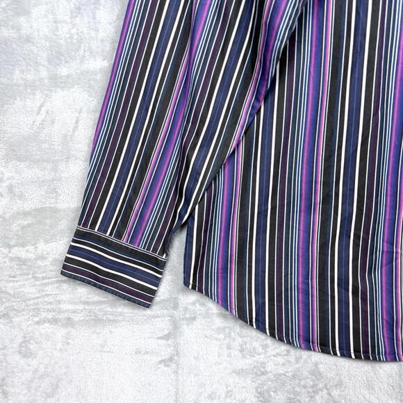 Tommy Bahama Striped 100% Cotton Shirt Men Size LT Colorful Button Up Causal - Picture 4 of 10